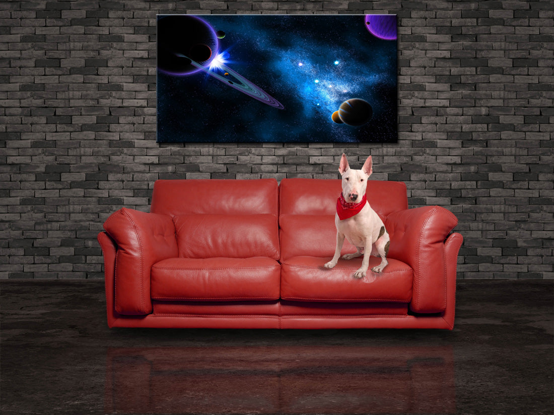 Space Planets Galaxy Canvas Print Giclee