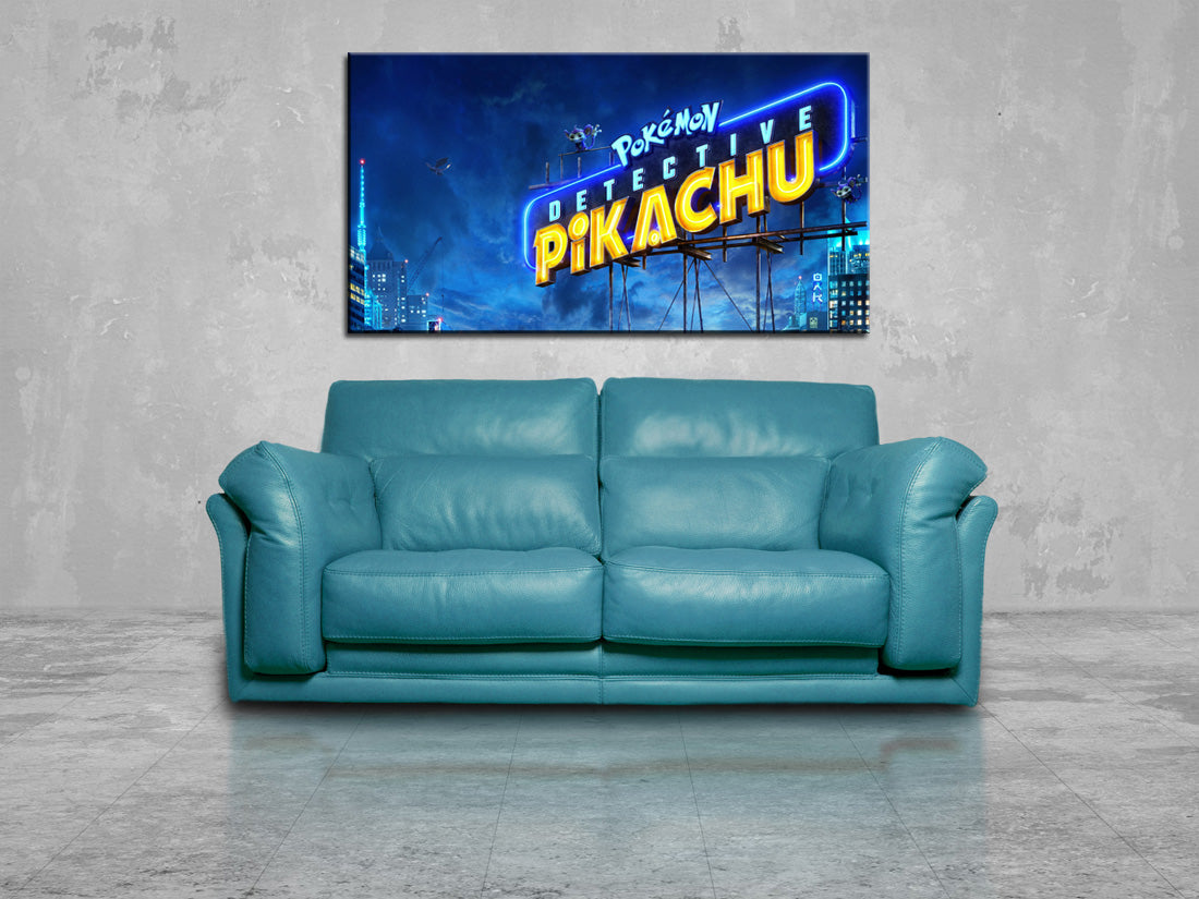 POKEMON DETECTIVE CITY Canvas Print Giclee CA1213