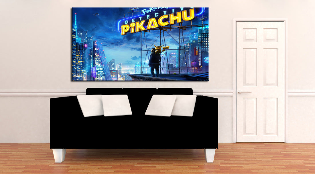 POKEMON DETECTIVE CITY Canvas Print Giclee CA1234