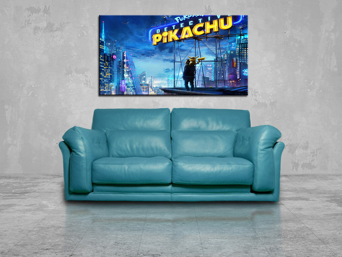 POKEMON DETECTIVE CITY Canvas Print Giclee CA1234