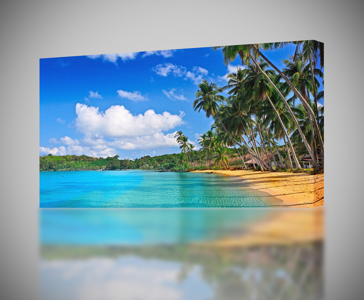 Tropical Beach Canvas Print Giclee