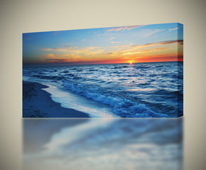 Giclee d’impression de toile de coucher du soleil de plage
