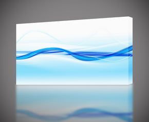 Impression sur toile abstraite moderne vagues d'eau