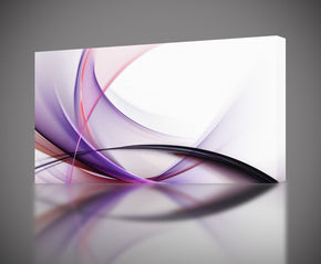 Modern Abstract Purple Waves Canvas Print Giclee