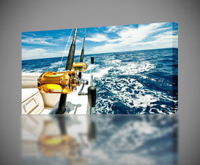 Bateau Pêche Canvas Imprimer Giclee