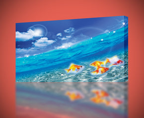 Giclee d’impression de toile de mer de poisson d’or