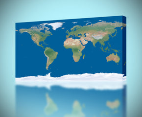 Carte du monde Impression sur toile