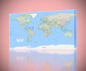 Carte du monde Impression sur toile