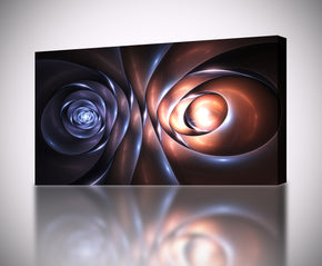 Glowing Yin Yang Artwork Canvas Print Giclee