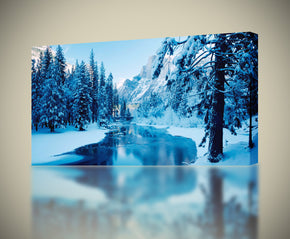 Frozen River Canvas Print Giclee