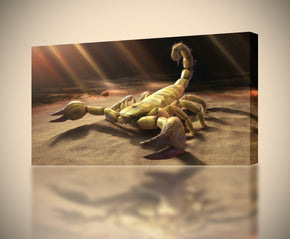 Giclee jaune d’impression de toile de scorpion