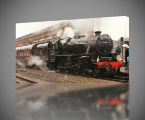 Black Train Canvas Print Giclee