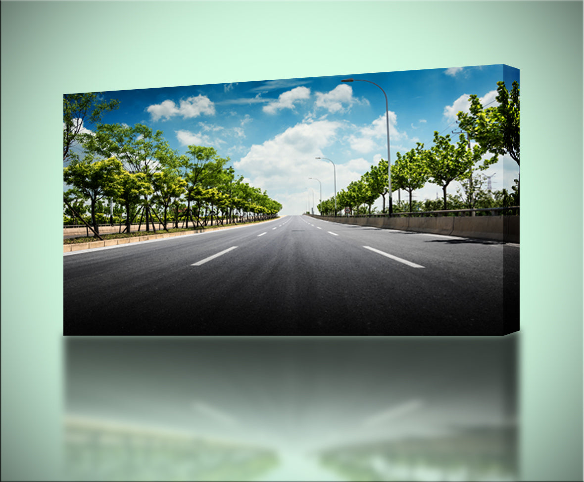 Open Road View Canvas Print Giclee