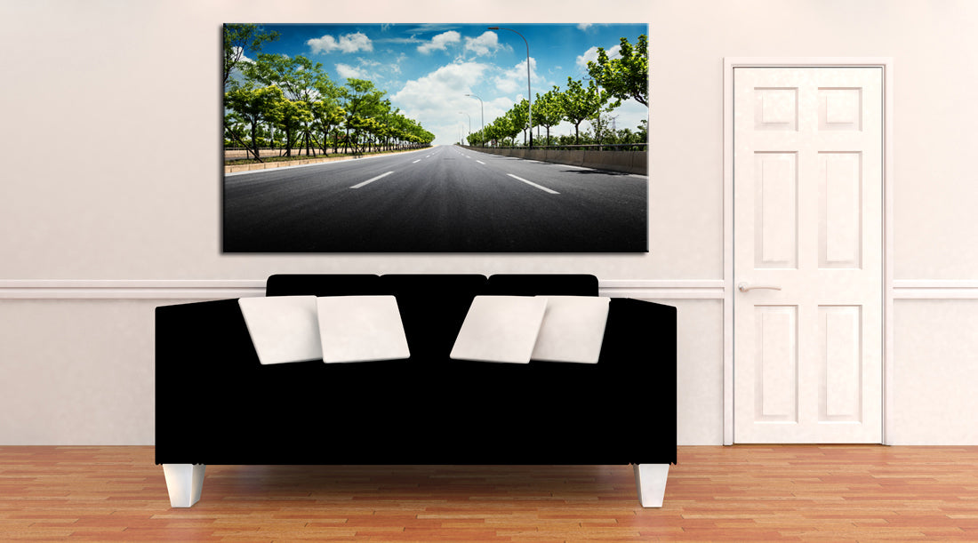 Open Road View Canvas Print Giclee