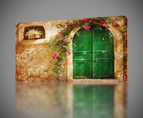Vintage Greek House Tuscan Canvas Print Giclee
