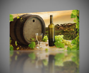 Vin Barrel Grape Pub Restaurant Bar Canvas Imprimer Giclee