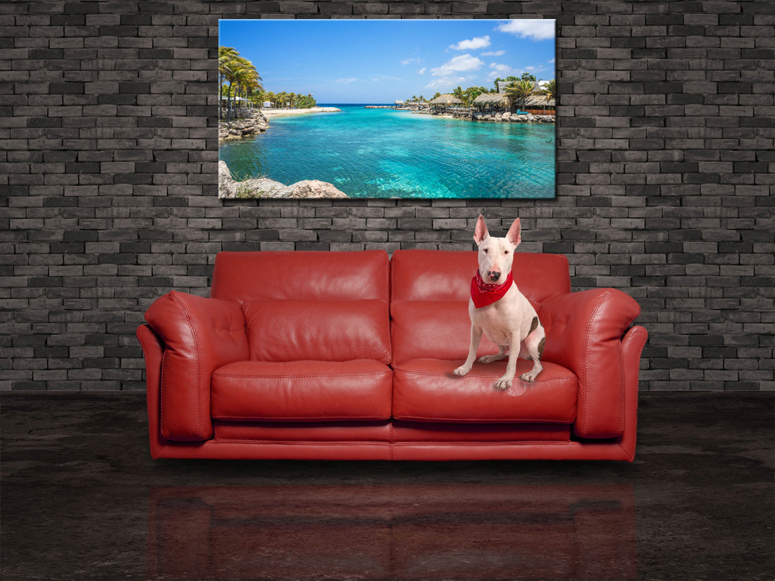 Exotic Beach Cabins Canvas Print Giclee