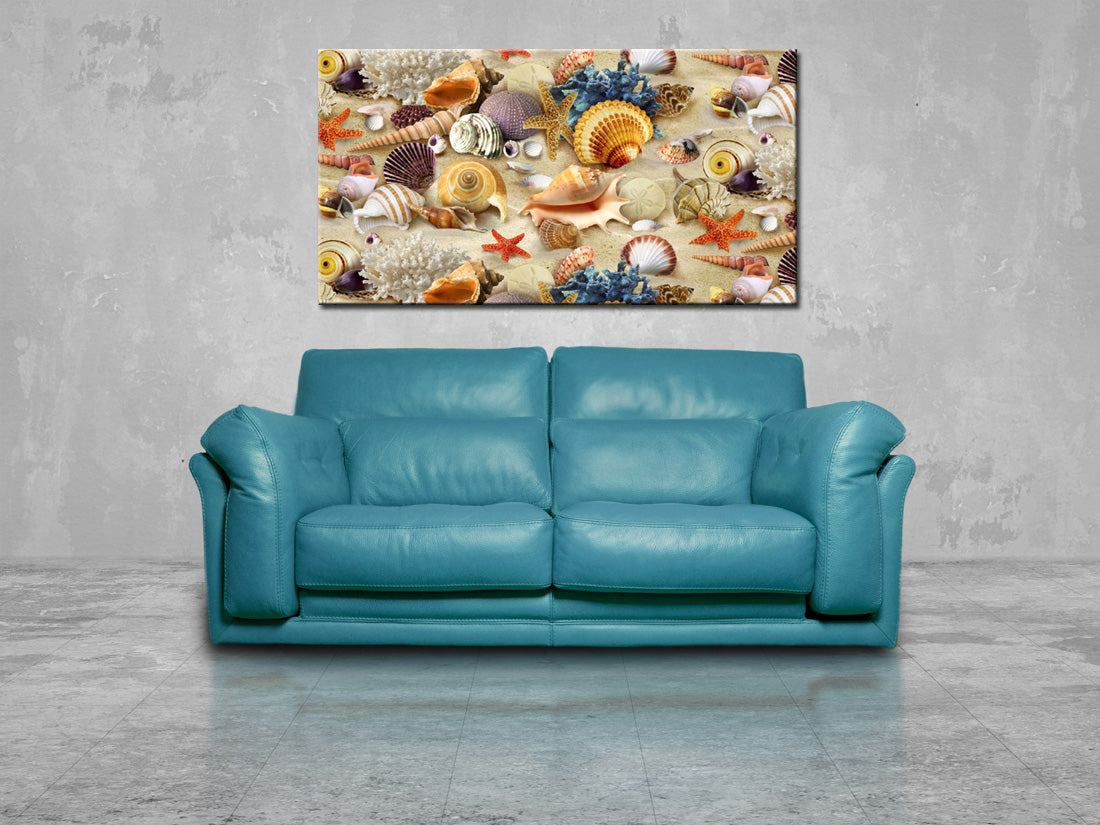 Seashells On The Beach Canvas Print Giclee