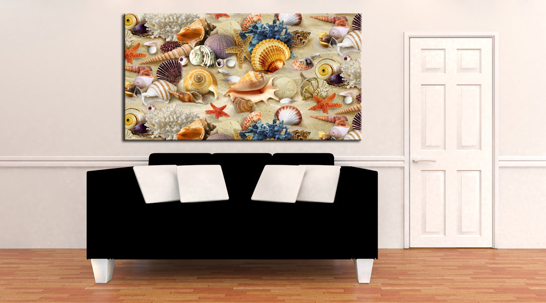 Seashells On The Beach Canvas Print Giclee