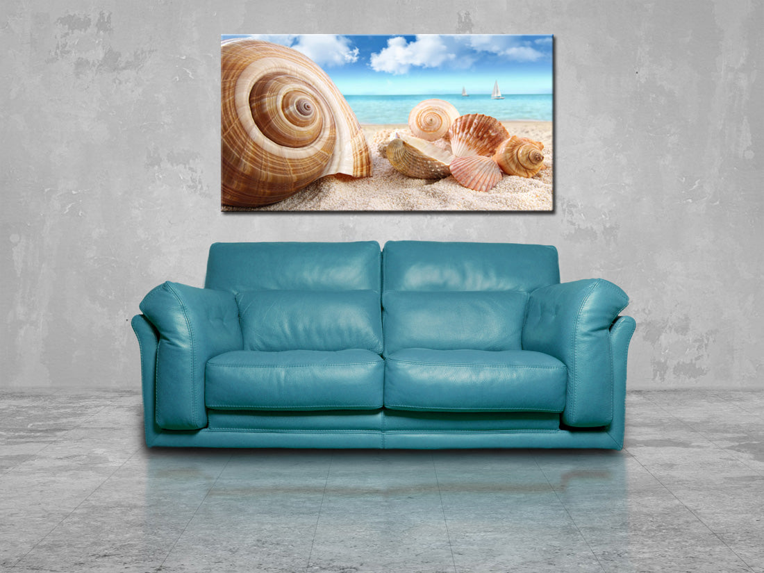 Seashells On The Beach Canvas Print Giclee