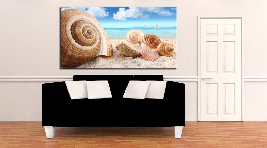 Seashells On The Beach Canvas Print Giclee