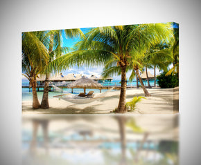 Tropical Beach Resort Canvas Print Giclee