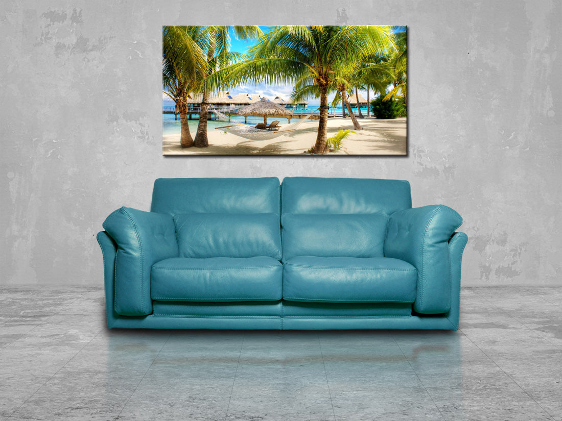 Tropical Beach Resort Impression sur toile