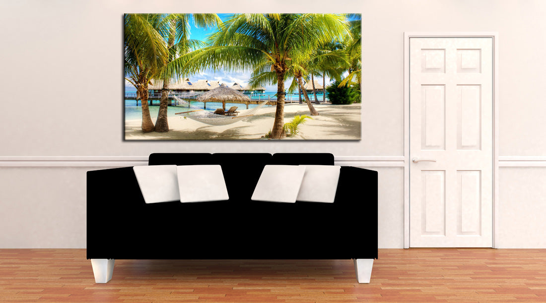 Tropical Beach Resort Impression sur toile