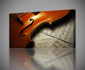 Violin Musical Instruments Notes Canvas Print Giclee