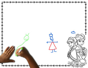 Autocollant mural autocollant de tableau blanc effaçable congelé enfants CC029