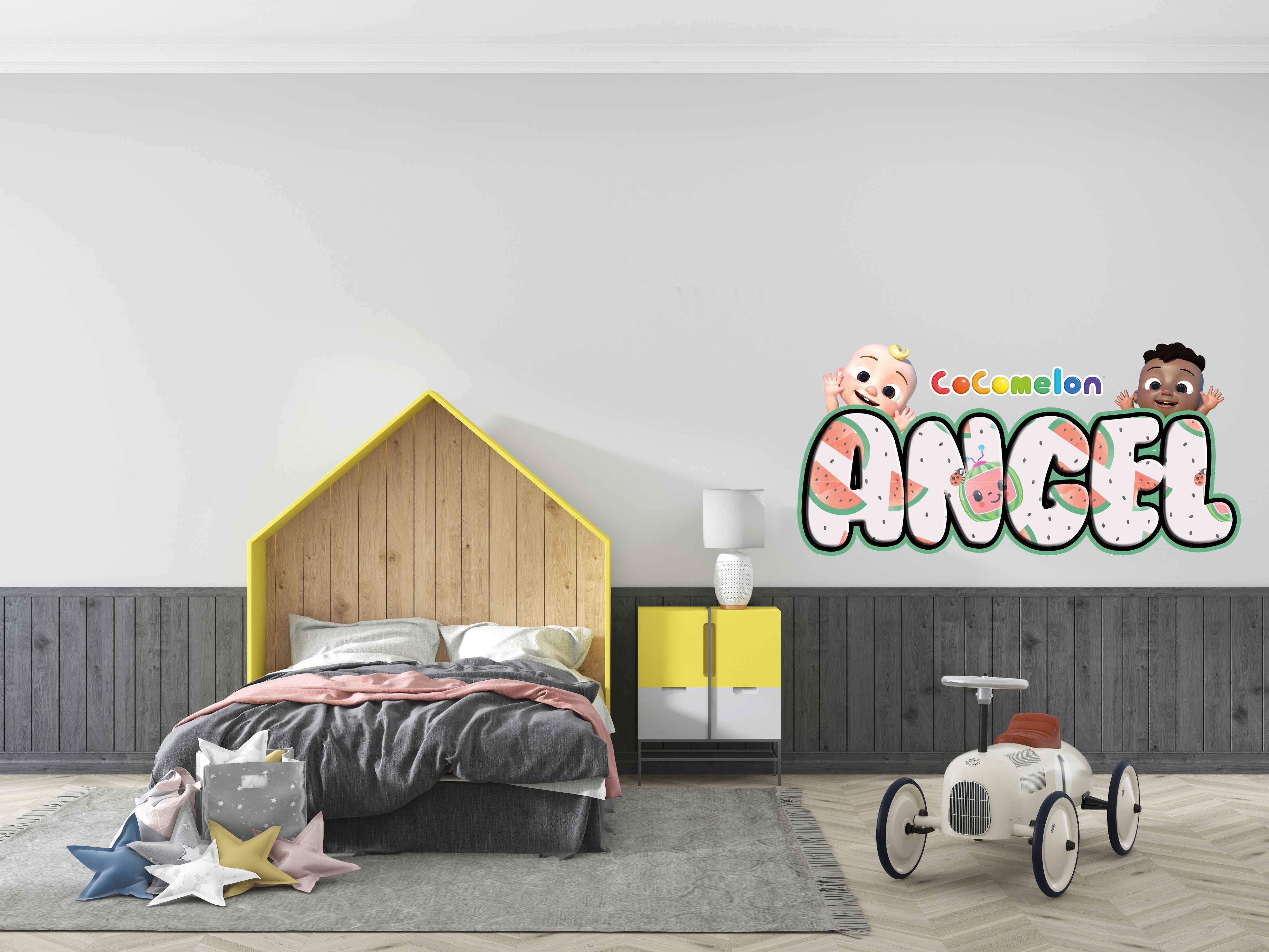Cocomelon Personalized Custom Name Wall Sticker Decal WP336