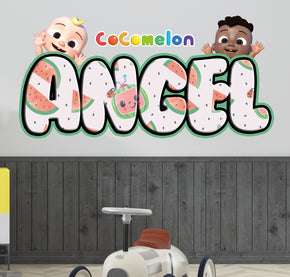 Cocomelon Personalized Custom Name Wall Sticker Decal WP336