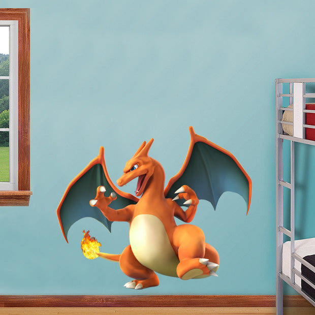 Charizard 3D Pokemon Wall Sticker Removable Decal Home Decor Art Mural C356