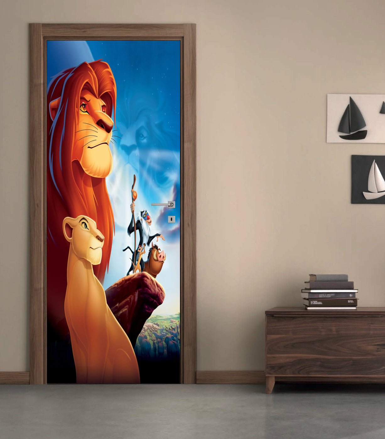 Lion King DIY DOOR WRAP Decal Removable Sticker D110