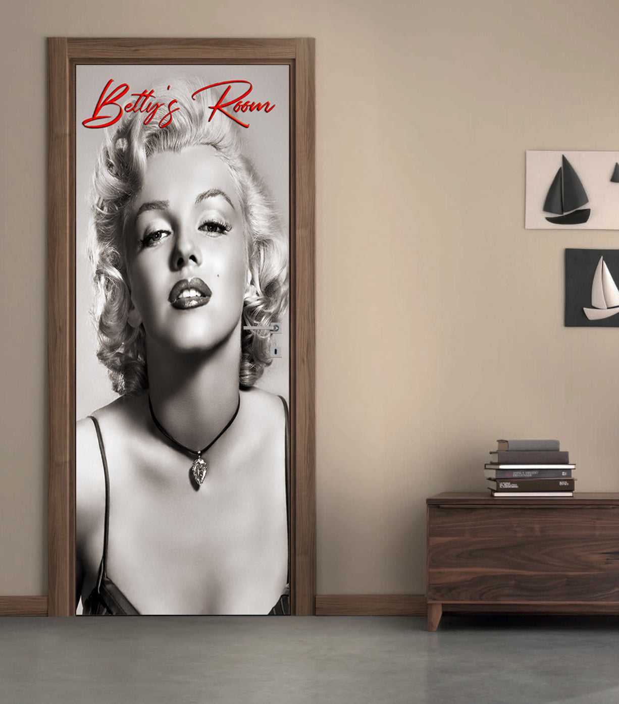 Marilyn Monroe Nom personnalisé DOOR WRAP Decal Removable Sticker D118