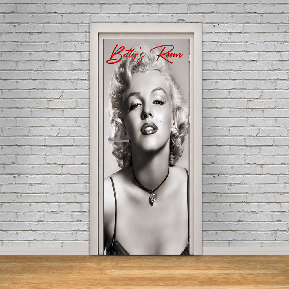 Marilyn Monroe Nom personnalisé DOOR WRAP Decal Removable Sticker D118
