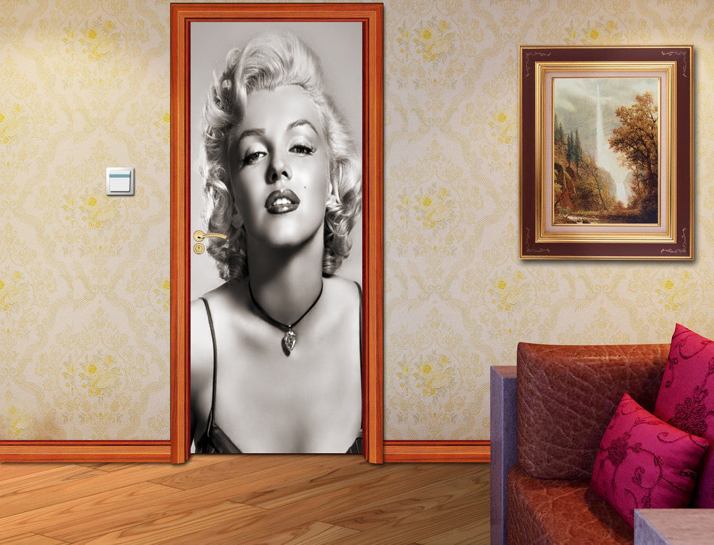 Marilyn Monroe Nom personnalisé DOOR WRAP Decal Removable Sticker D118