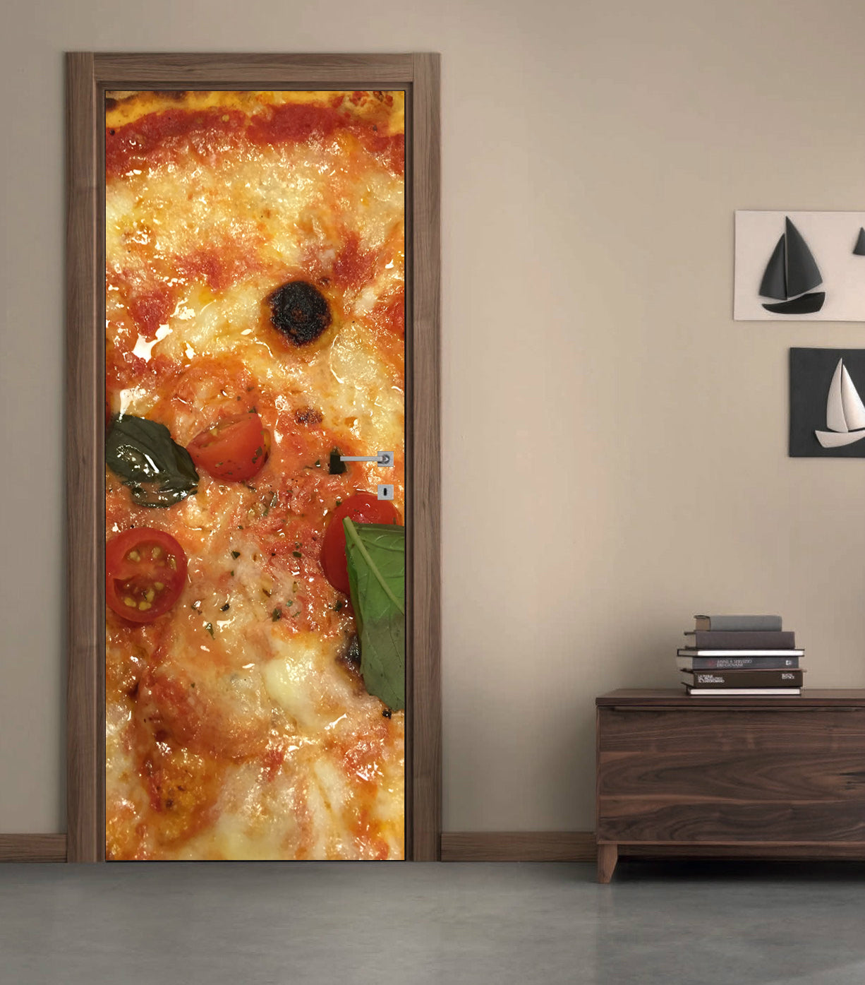 Pizza DIY DOOR WRAP Decal Removable Sticker D124