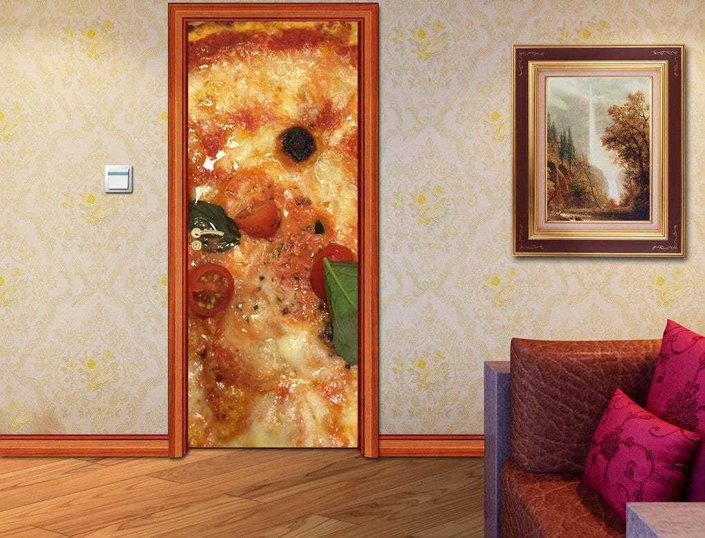 Pizza DIY DOOR WRAP Decal Removable Sticker D124