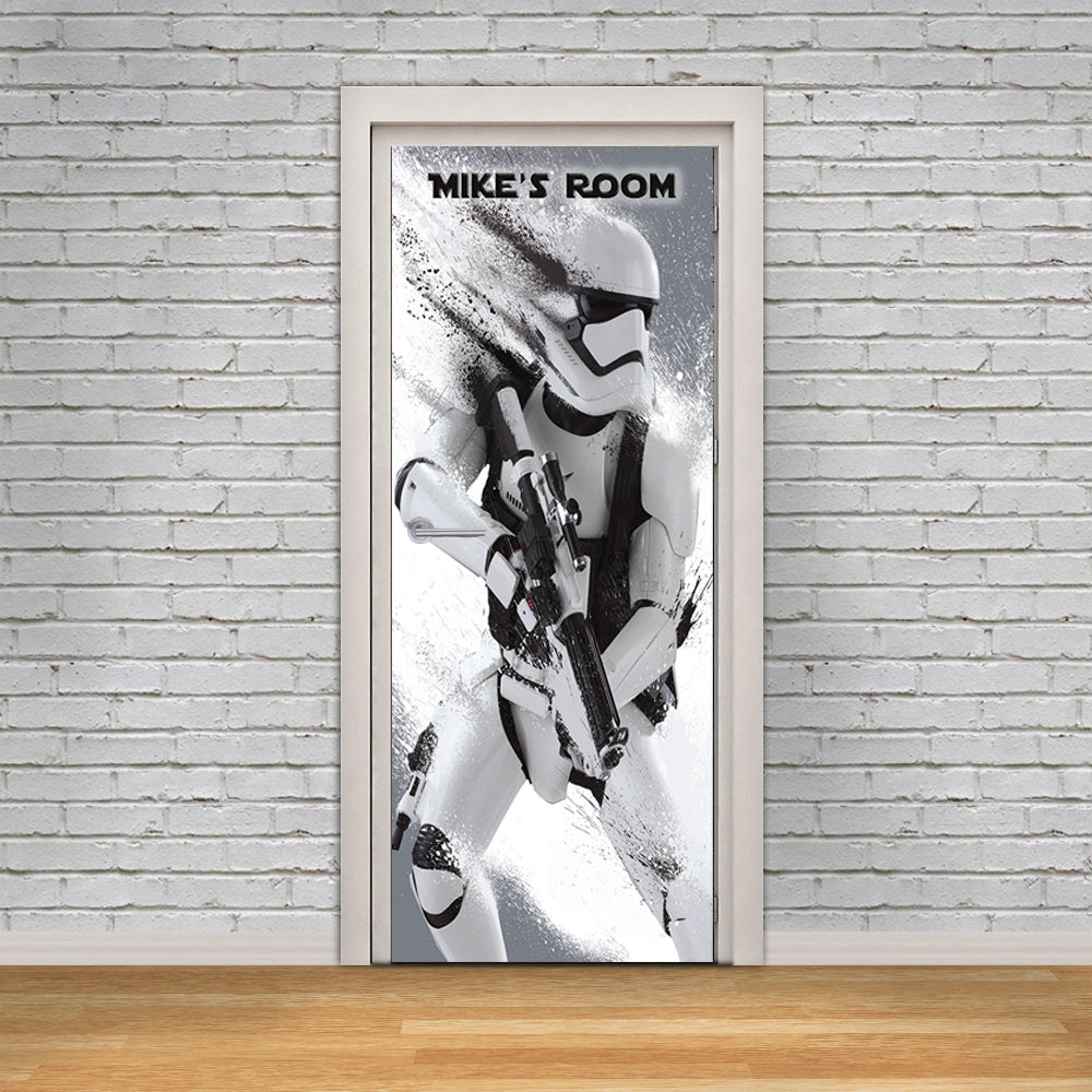 Star Wars Stormtrooper Nom personnalisé DOOR WRAP Decal Removable Sticker D125