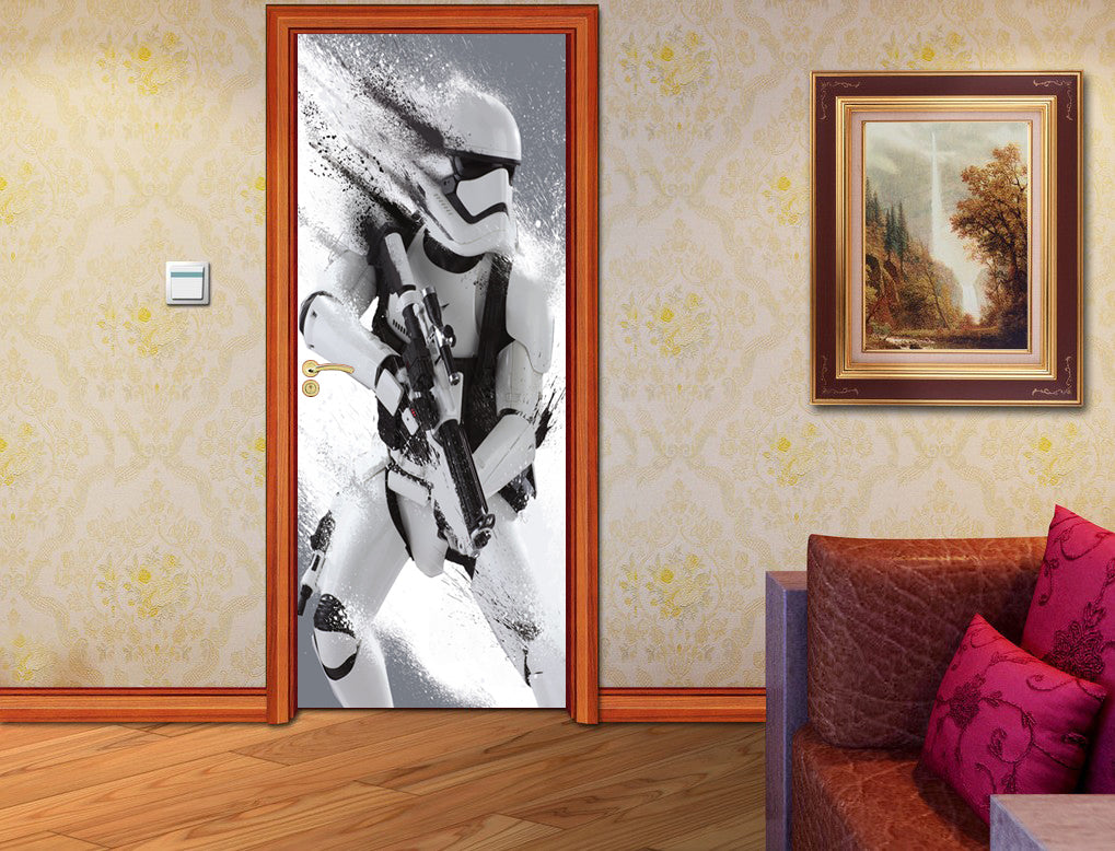 Star Wars Stormtrooper Nom personnalisé DOOR WRAP Decal Removable Sticker D125