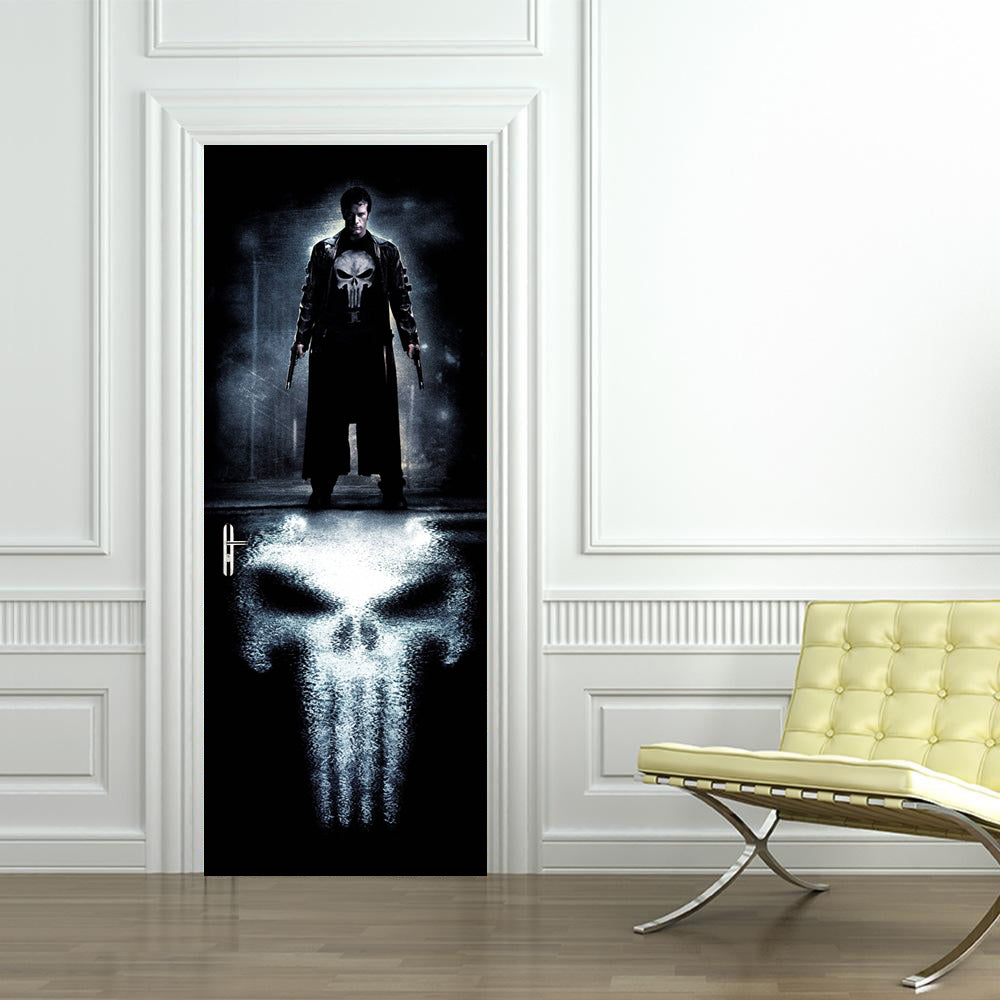 Super Hero Character DIY DOOR WRAP Decal Removable Sticker D15