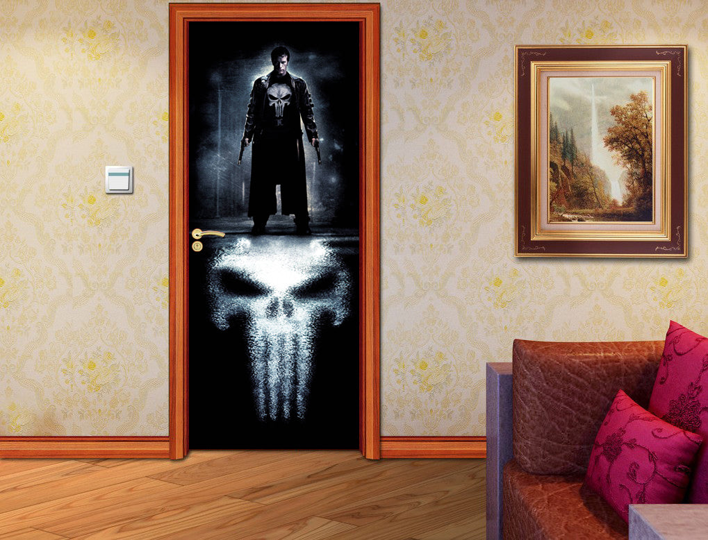 Super Hero Character DIY DOOR WRAP Decal Removable Sticker D15