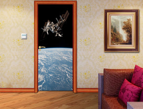 Earth From Space DIY DOOR WRAP Decal Removable Sticker D166
