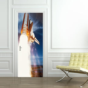 Space Shuttle Lift Off DIY DOOR WRAP Decal Removable Sticker D168