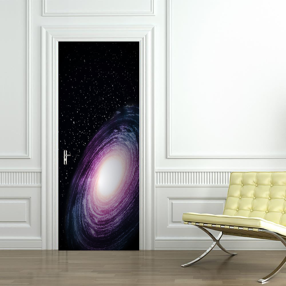 Space Galaxy DIY DOOR WRAP Autocollant amovible D170