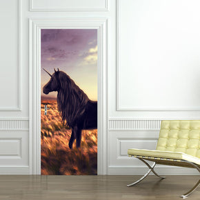 Magical Unicorn Fantasy DIY DOOR WRAP Decal Removable Sticker D175