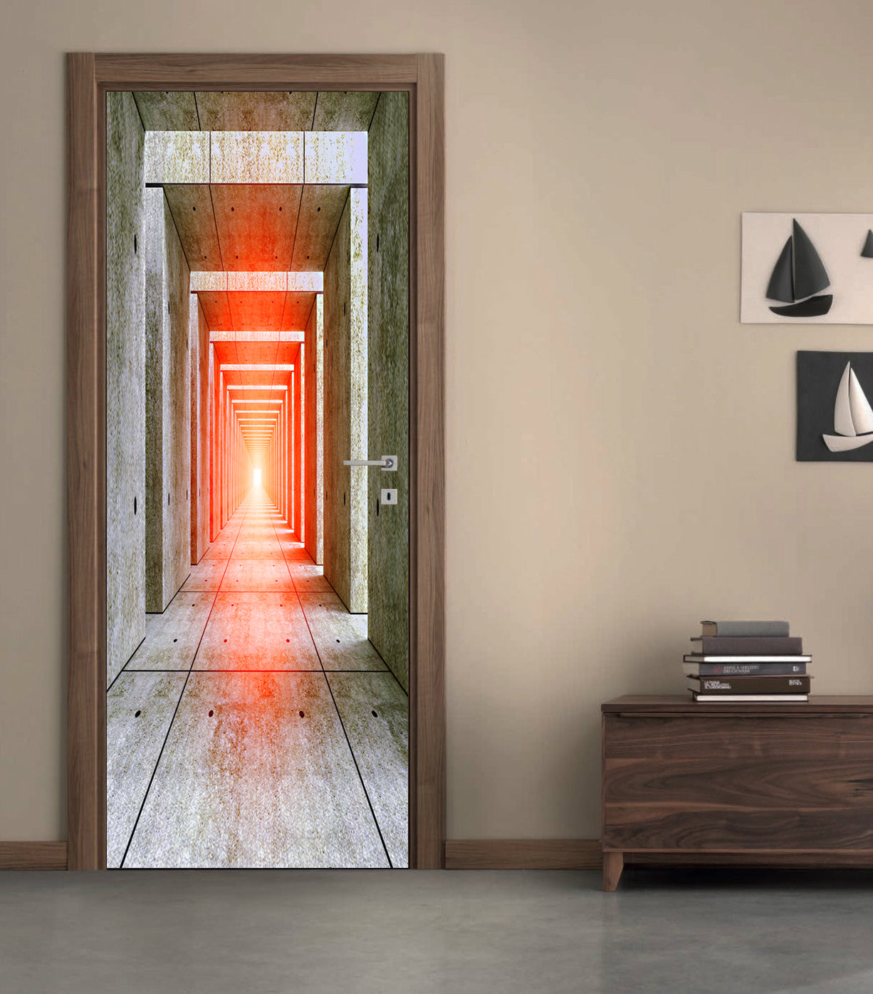 Endless Tunnel DIY DOOR WRAP Decal Removable Sticker D185