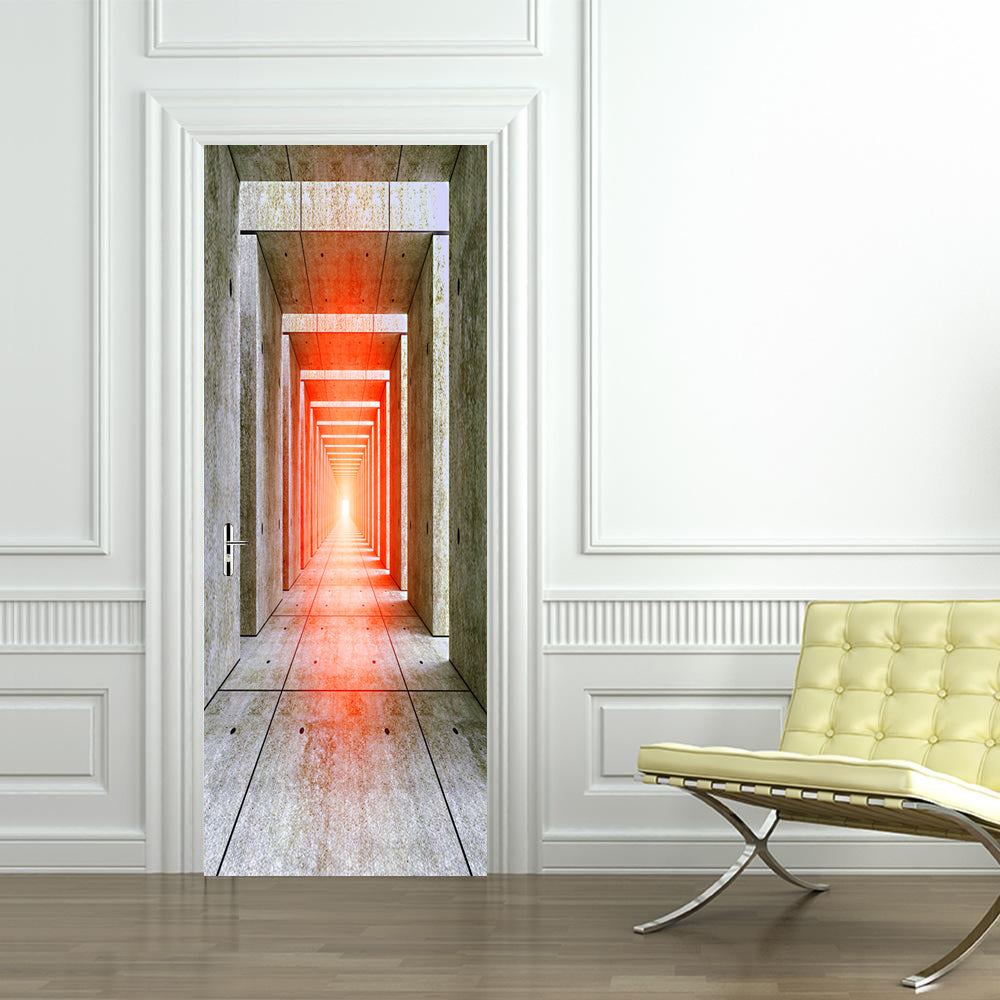 Endless Tunnel DIY DOOR WRAP Decal Removable Sticker D185