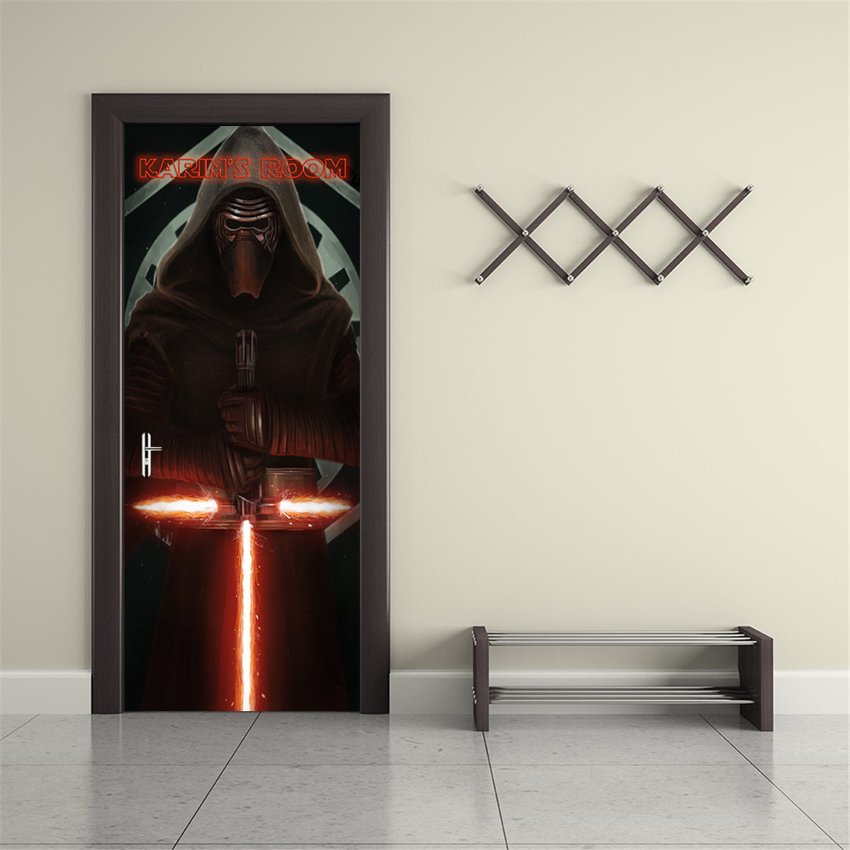Star Wars Kylo Ren nom personnalisé porte enveloppe autocollant amovible autocollant D188